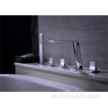 Chrome Double Handle Bathtubmixer com chuveiro de mão